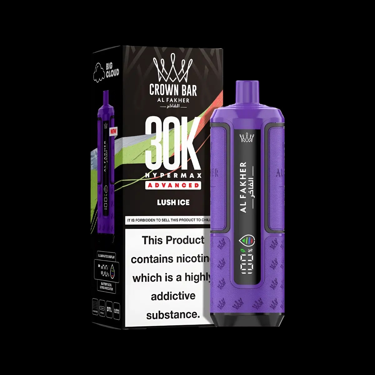 Al Fakher 30K Hypermax Prefilled Vape Kit - Lush Ice - Disposable Vapes
