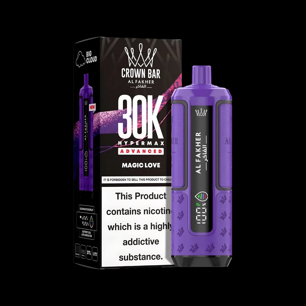 Al Fakher 30K Hypermax Prefilled Vape Kit - Magic Love - Disposable Vapes