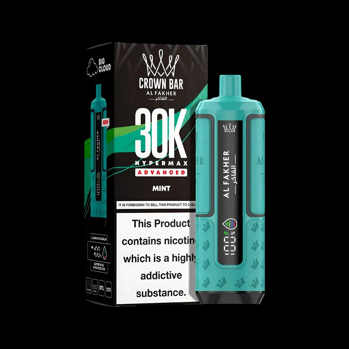 Al Fakher 30K Hypermax Prefilled Vape Kit - Mint - Disposable Vapes