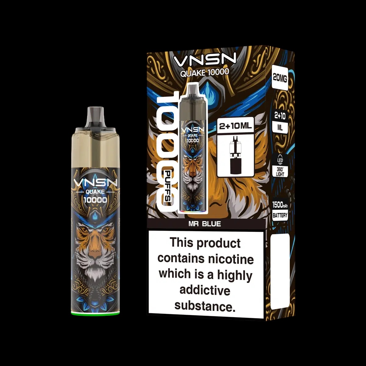 VNSN Quake 10000 Prefilled Vape Kit - Mr Blue - Disposable Vapes
