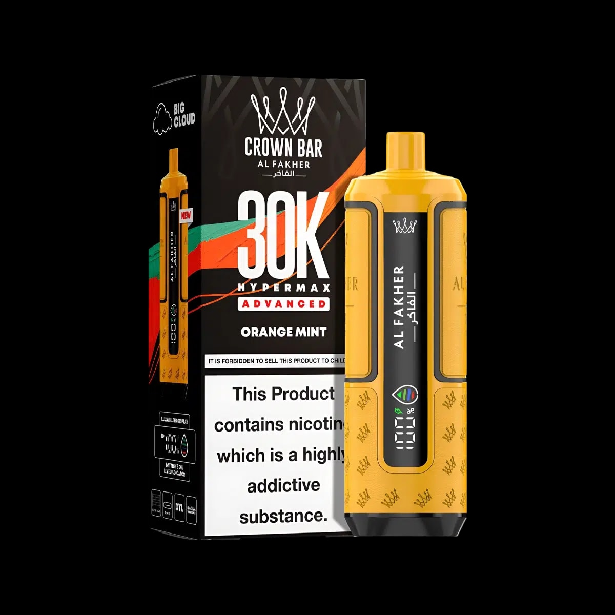 Al Fakher 30K Hypermax Prefilled Vape Kit - Orange Mint - Disposable Vapes