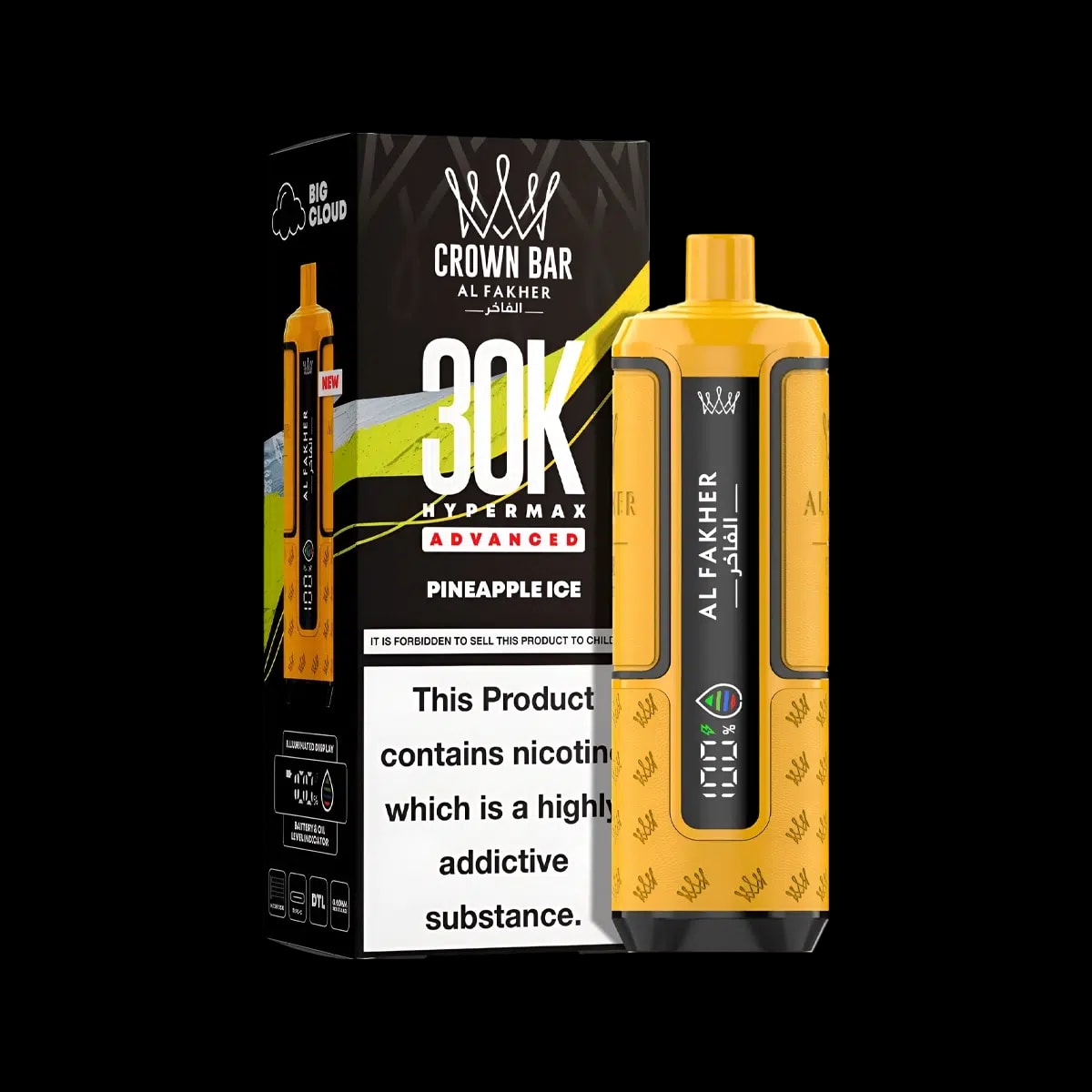 Al Fakher 30K Hypermax Prefilled Vape Kit - Pineapple Ice - Disposable Vapes