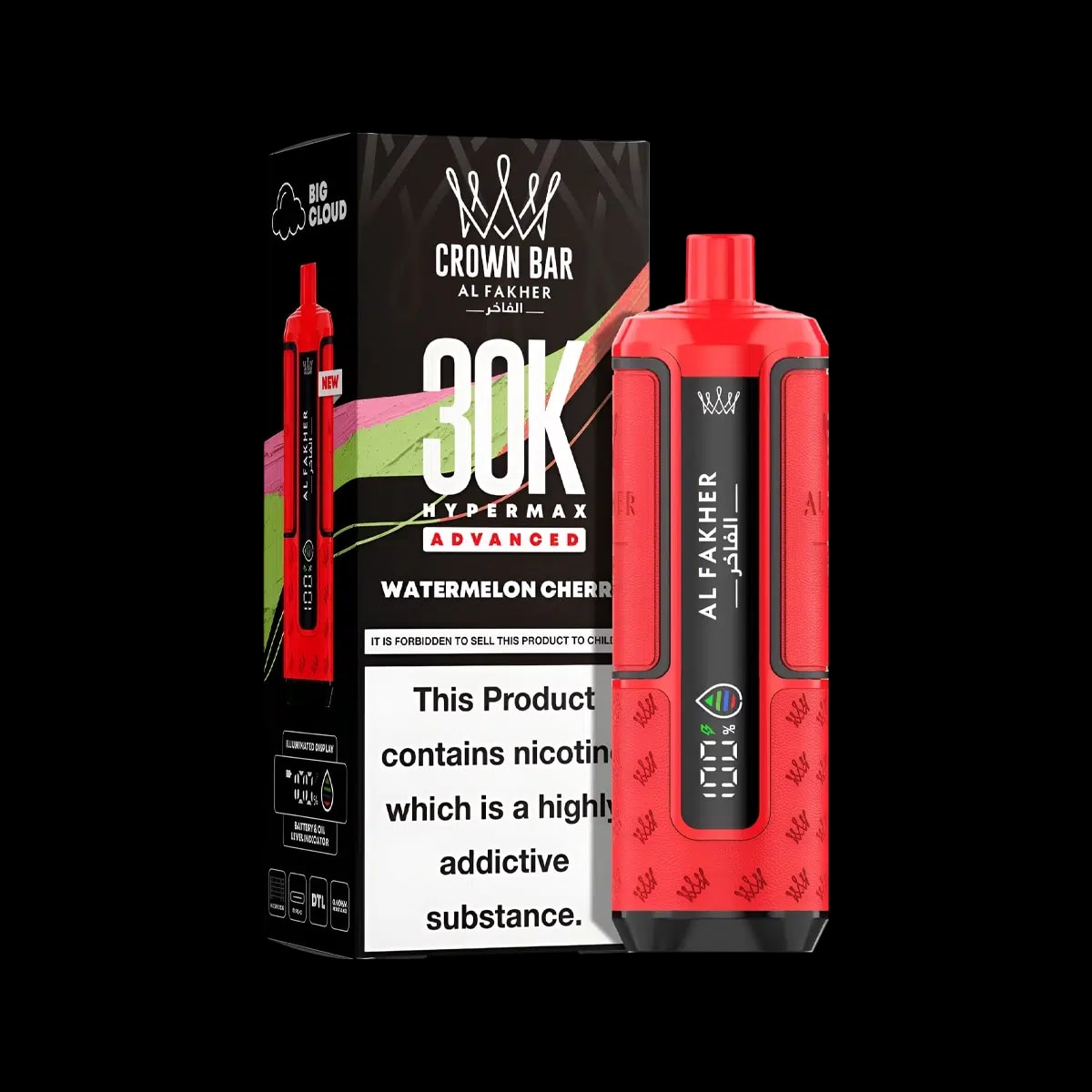 Al Fakher 30K Hypermax Prefilled Vape Kit - Watermelon Cherry - Disposable Vapes