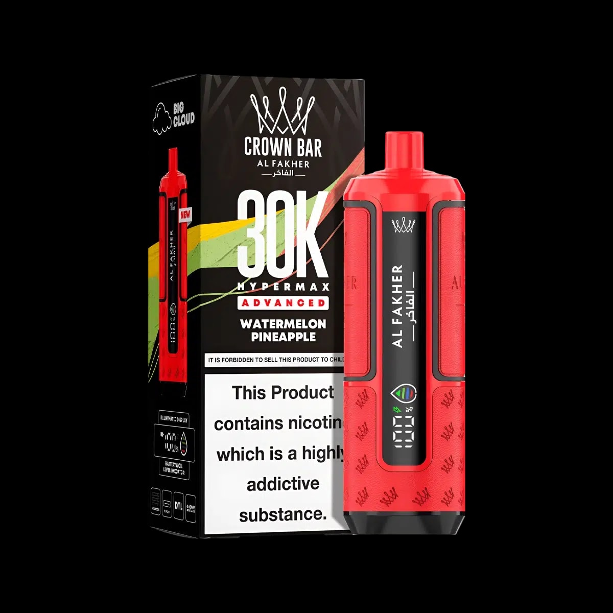Al Fakher 30K Hypermax Prefilled Vape Kit - Watermelon Pineapple - Disposable Vapes