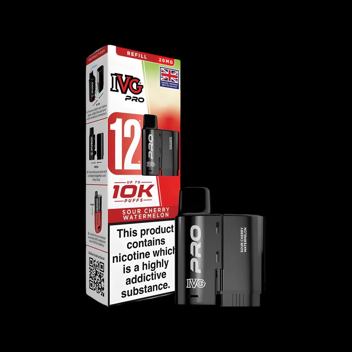 Sour Cherry Watermelon - IVG PRO 12 Refill Pod