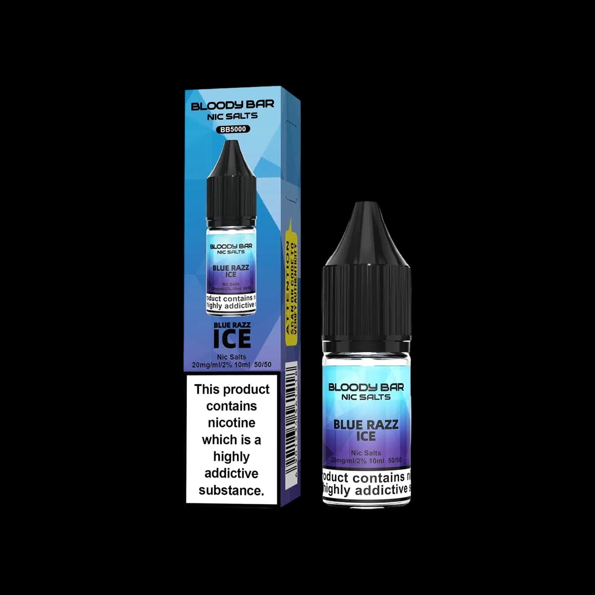 Blue Razz Ice Nic Salt E-Liquid by Bloody Bar - 10mg E-Liquid