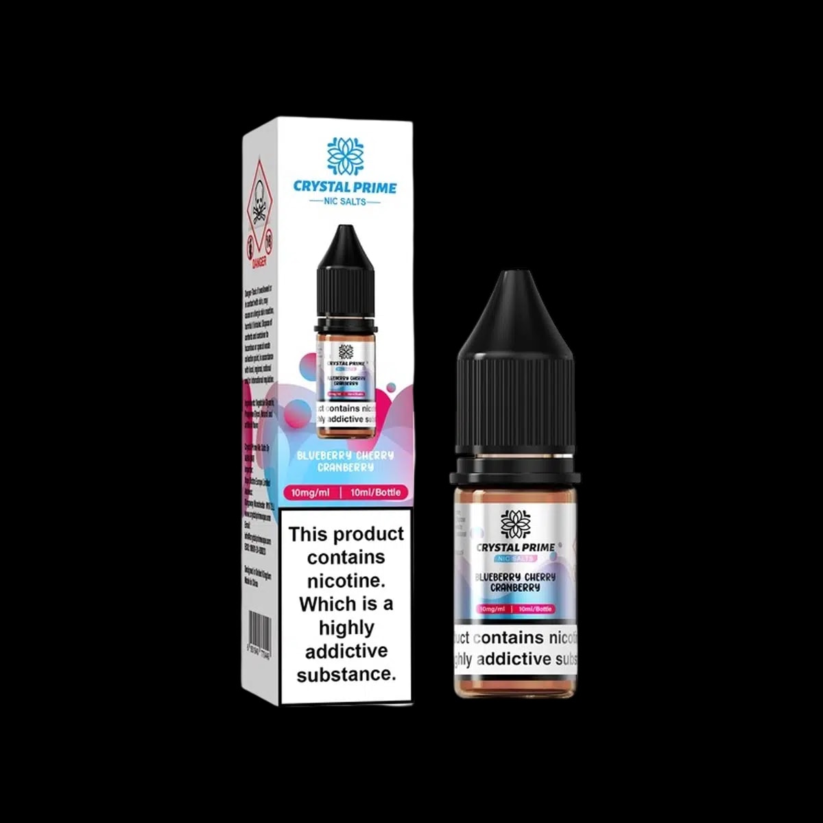 Blueberry Cranberry Cherry Nic Salt E-Liquid Crystal Prime