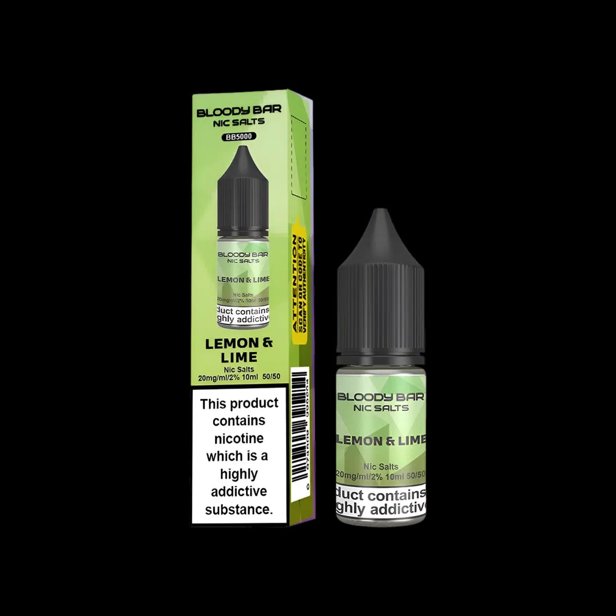 Lemon Lime Nic Salt E-Liquid Bloody Bar