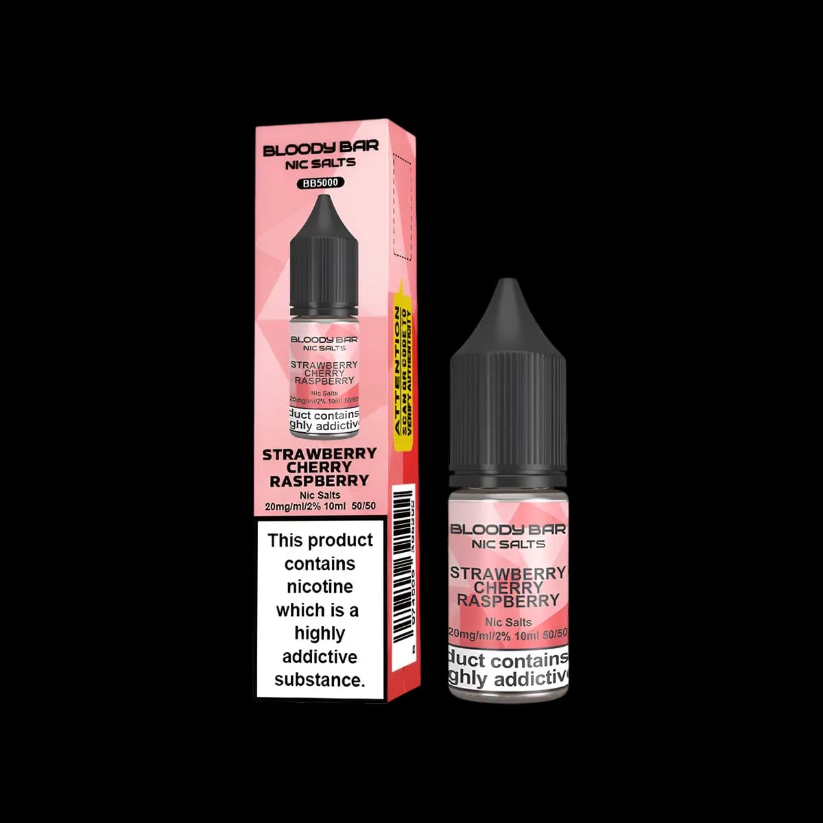 Strawberry Raspberry Cherry Ice Nic Salt E-Liquid Bloody Bar