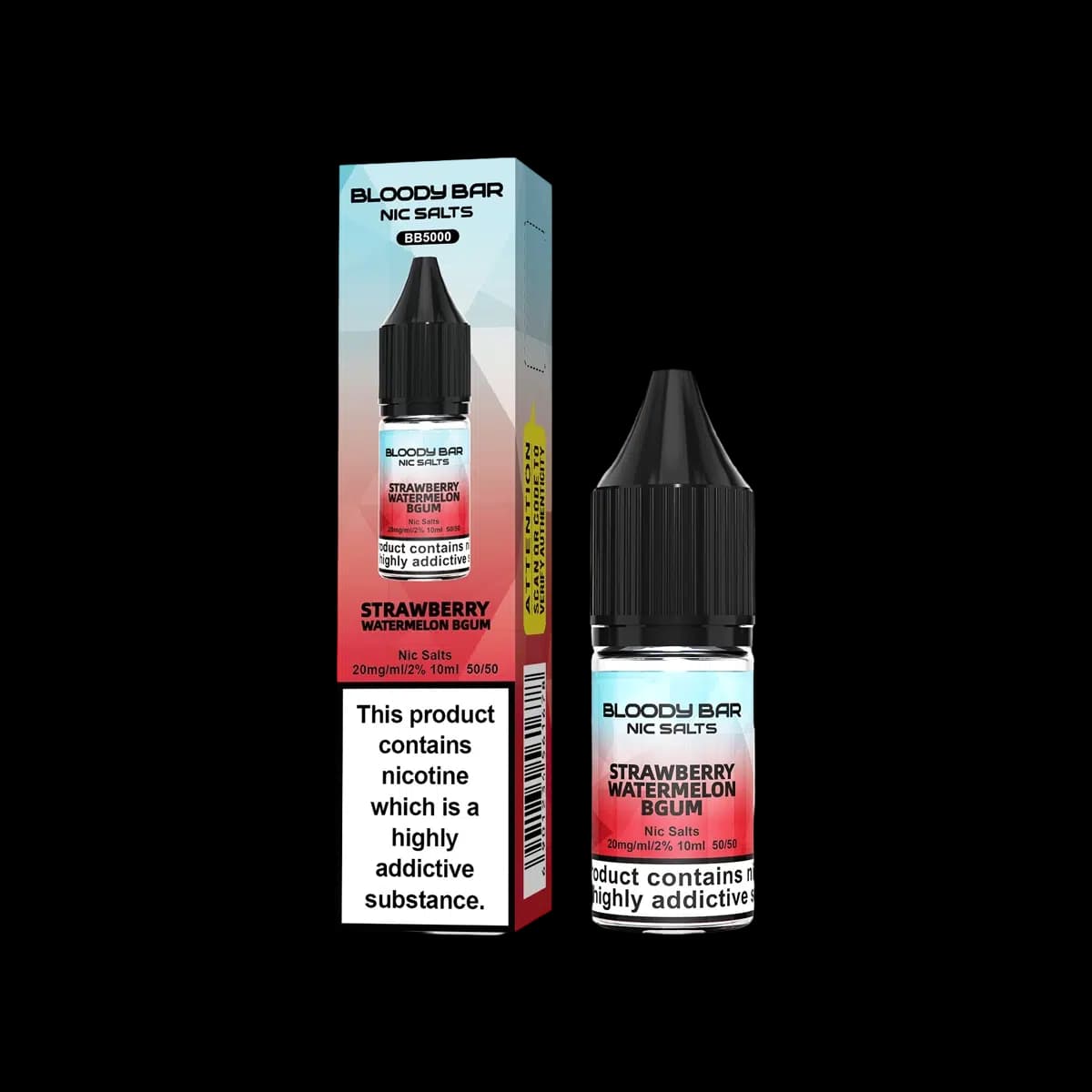 Strawberry Watermelon B-Gum Nic Salt E-Liquid by Bloody Bar - 10mg E-Liquid