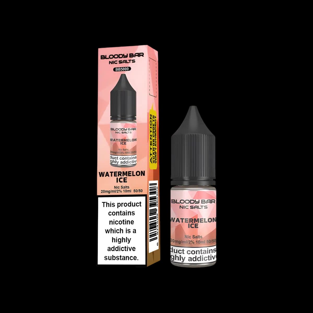 Watermelon Ice Nic Salt E-Liquid by Bloody Bar - 10mg E-Liquid