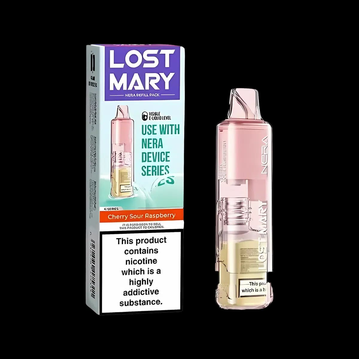 Cherry Sour Raspberry - Lost Mary Nera15K Pureview Prefilled Pod Refill Container