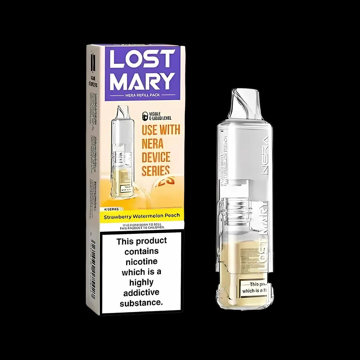 Strawberry Watermelon Peach - Lost Mary Nera15K Pureview Prefilled Pod Refill Container