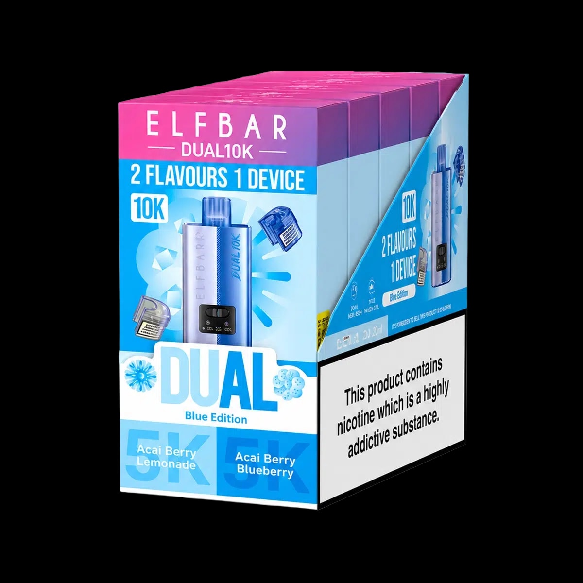 Elf Bar Dual 10K Prefilled Pod Kit Box of 5