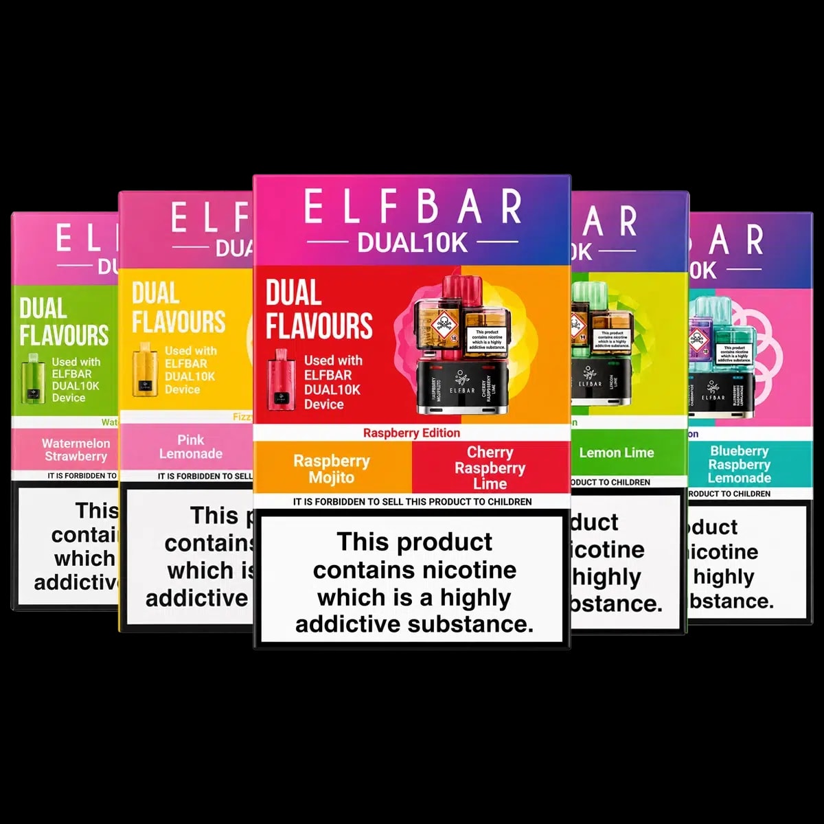 Elf Bar Dual 10K Prefilled Pods & Refill Containers Box of 5