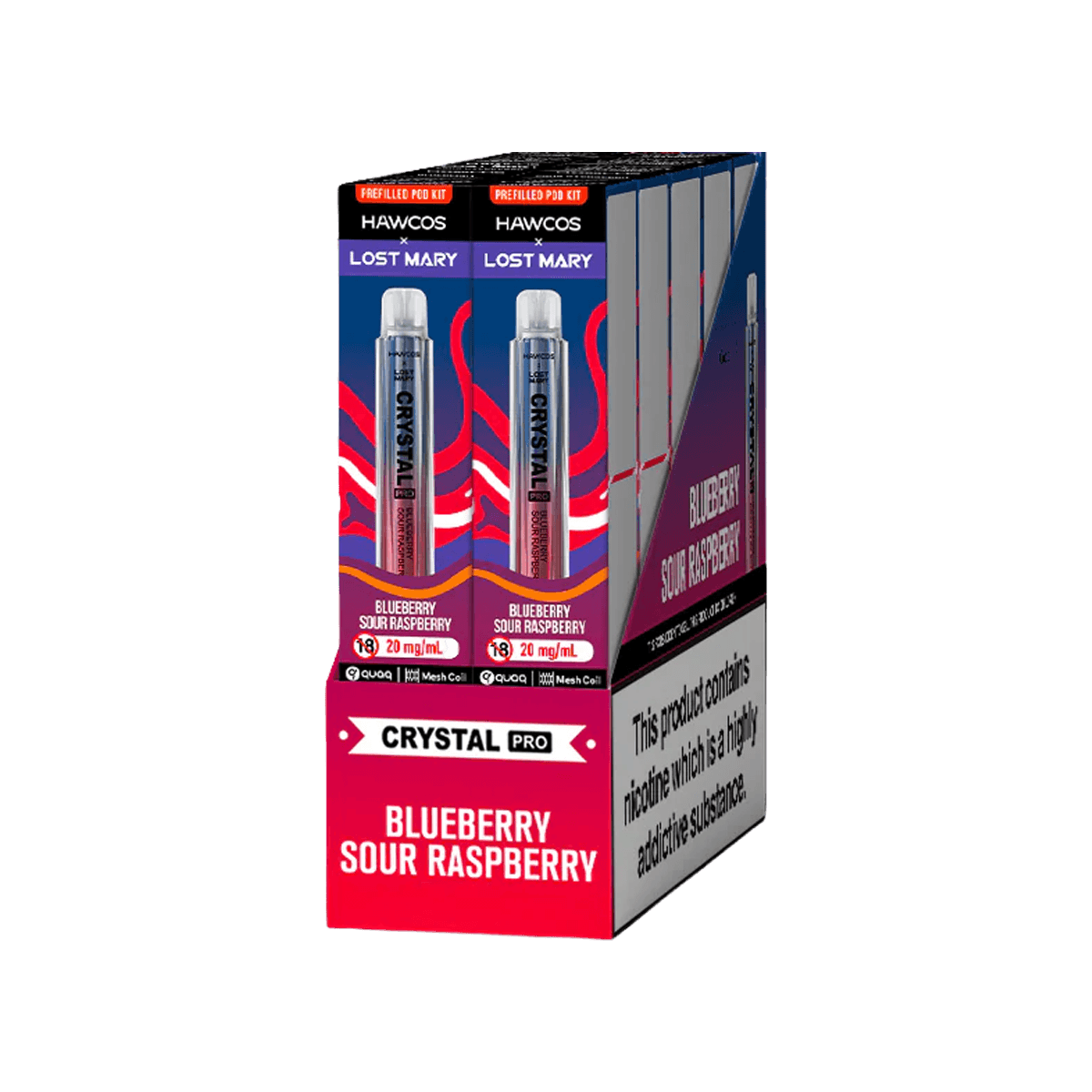 Hawcos x Lost Mary Crystal Pro Prefilled Pod Kit Box of 10