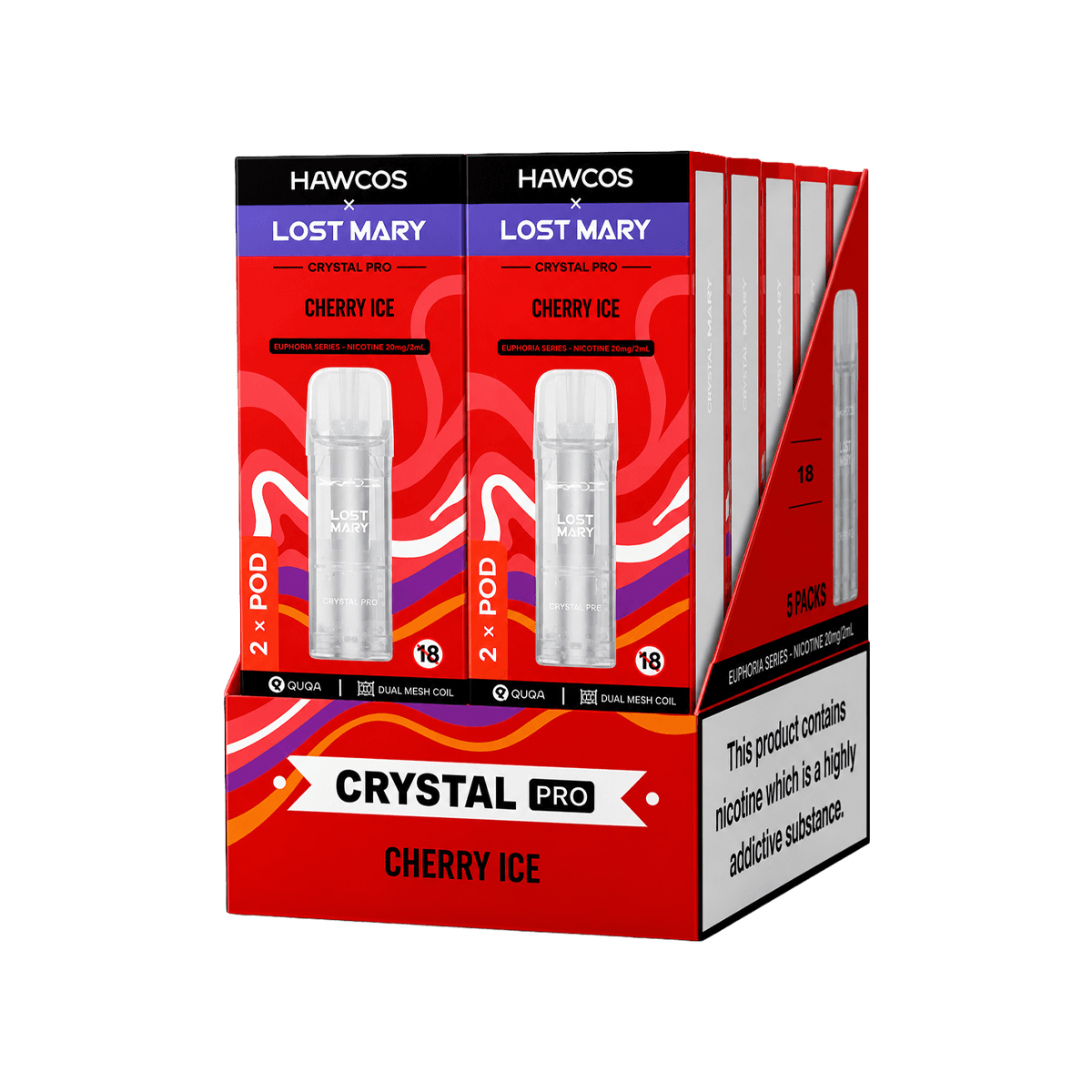 Hawcos x Lost Mary Crystal Pro Prefilled Pods Box of 10