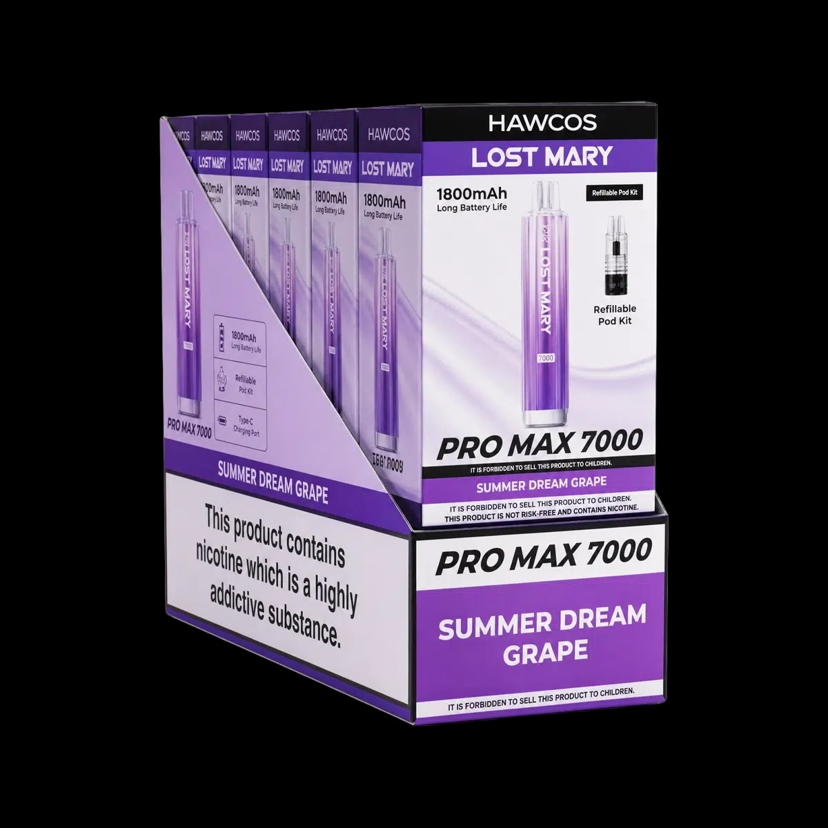 Hawcos x Lost Mary Pro Max 7000 Prefilled Pod Kit Box of 5