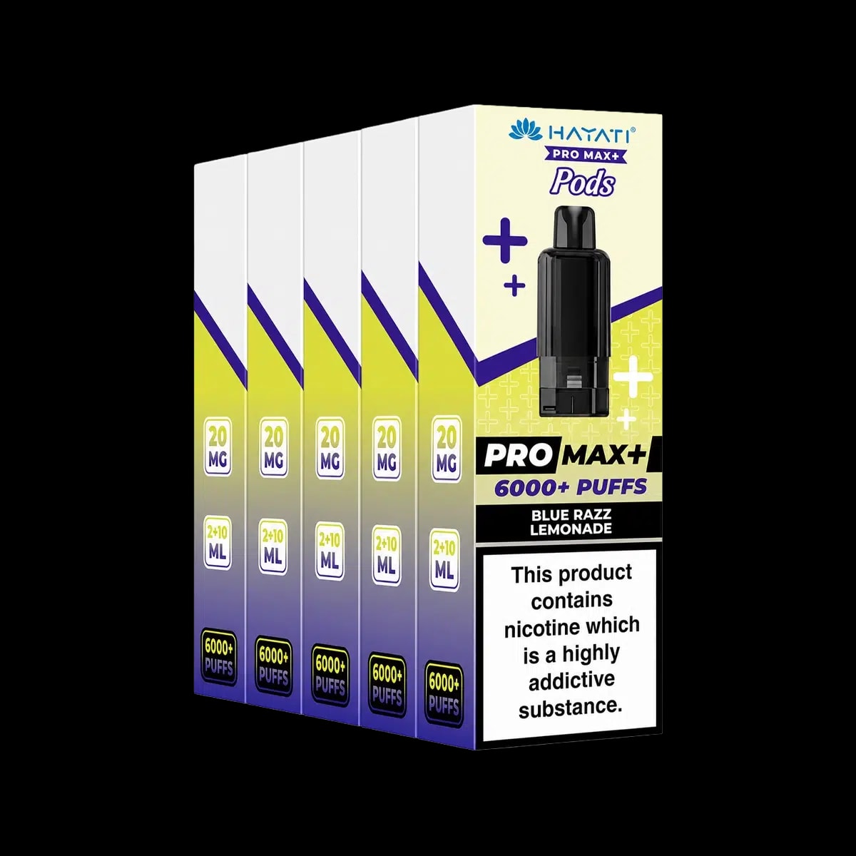 Hayati Pro Max Plus 6000 Prefilled Pod & Refill Container Box of 5