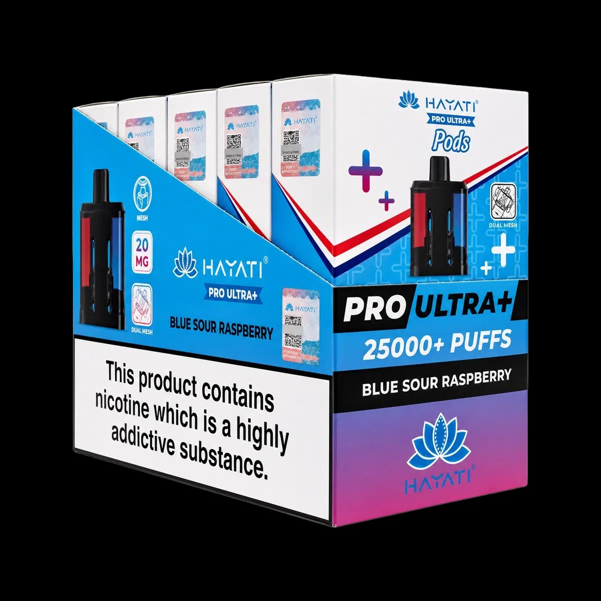 Hayati Pro Ultra Plus 25000 Prefilled Pod & Refill Container Box of 5