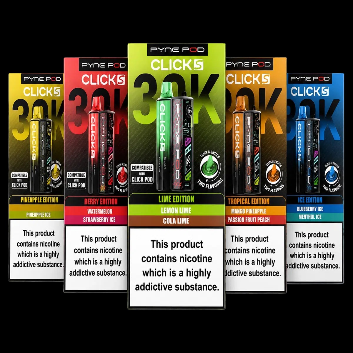 Pyne Pod Click S 30K Prefilled Pod Kit Box of 5 -2