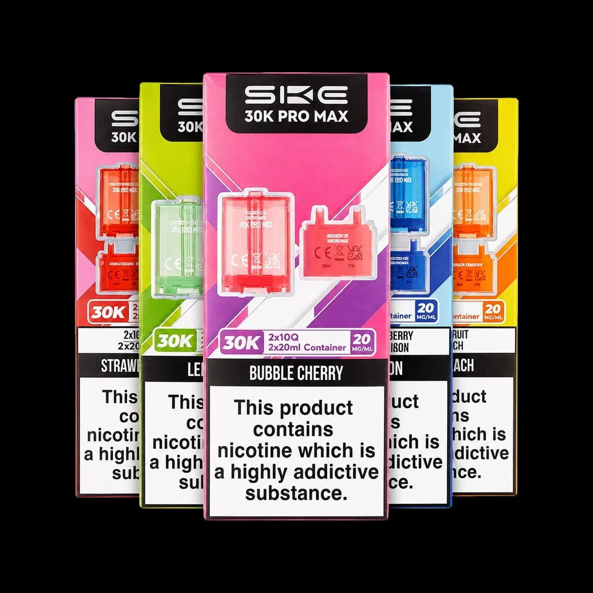 SKE 30K Pro Max Prefilled Pod & Refill Container Box of 5