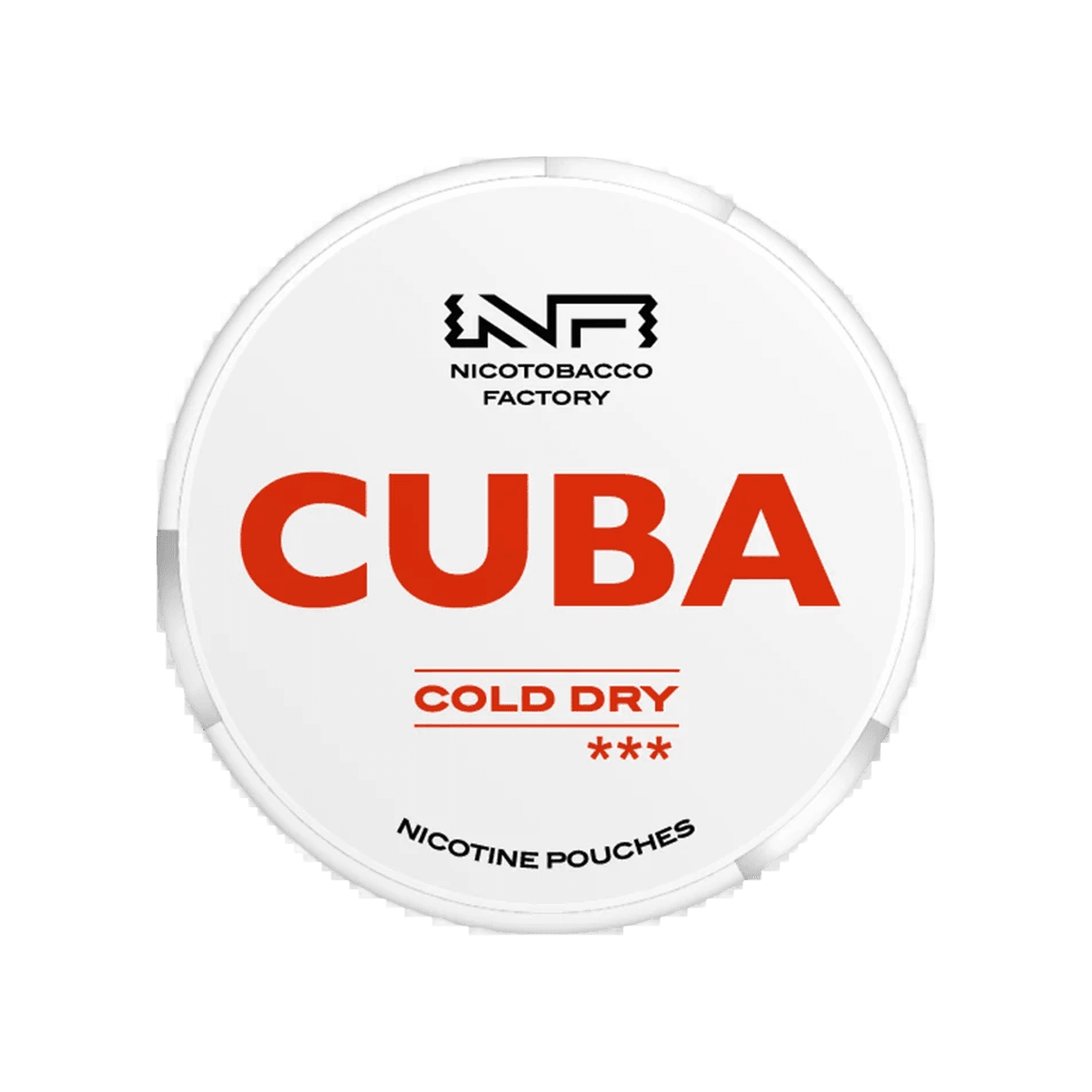 Cuba Cold Dry Nicotine Pouches tin, 16mg slim pouches