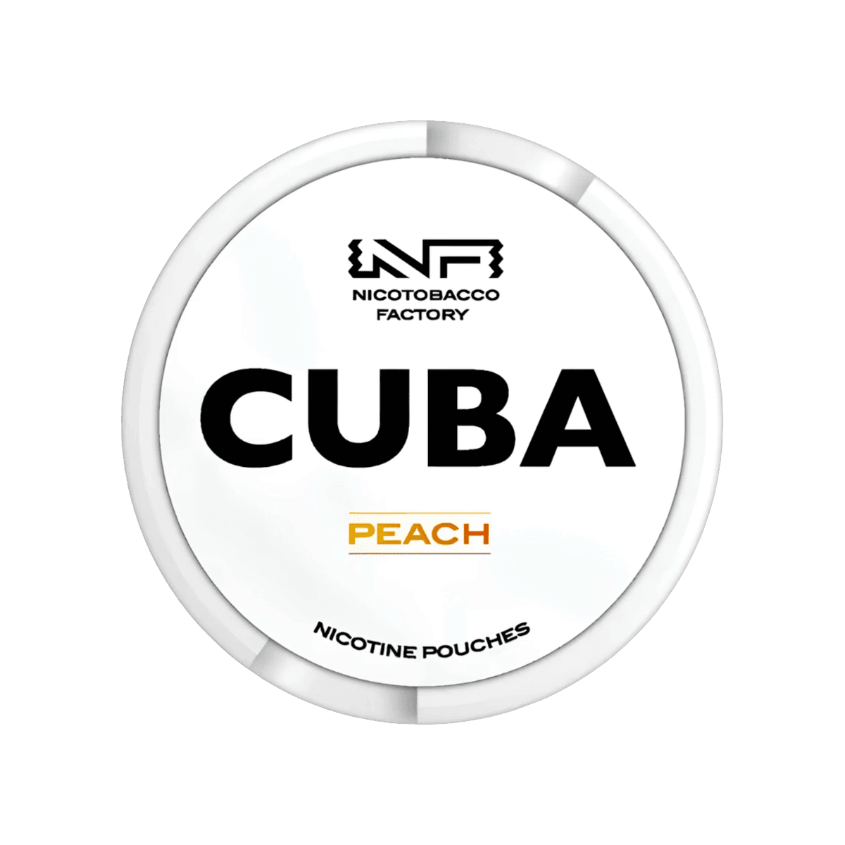 Cuba Peach Nicotine Pouches tin, 16mg slim pouches