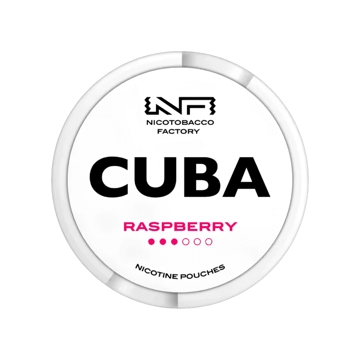 Cuba Raspberry Nicotine Pouches tin, 16mg slim pouches