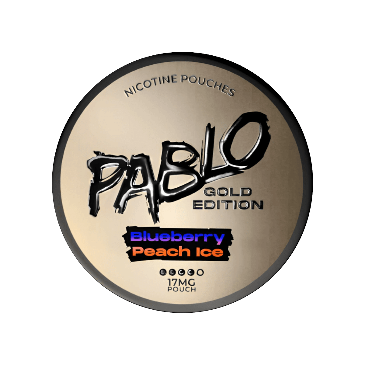 Pablo Gold Edition Blueberry Peach Ice Nicotine Pouches tin, 17mg slim pouches