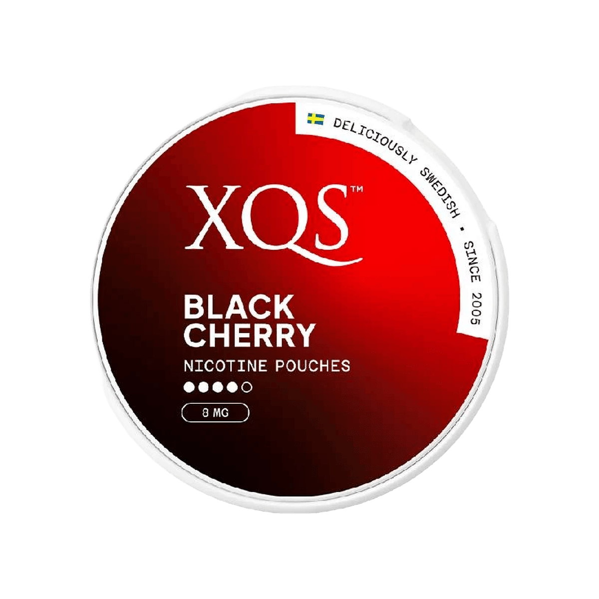 XQS Black Cherry Nicotine Pouches tin