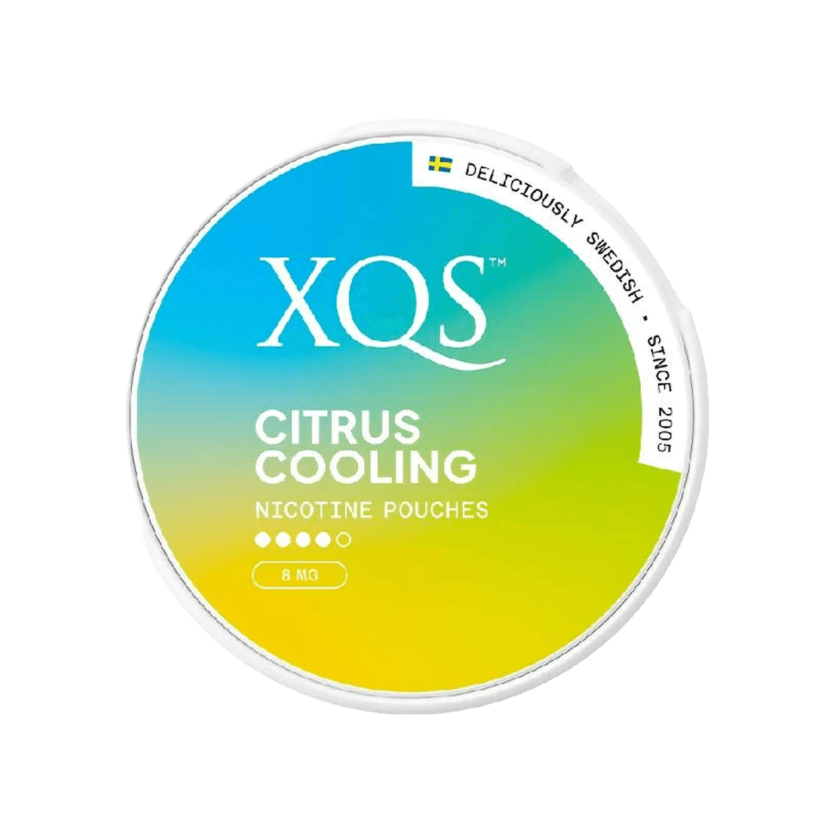 XQS Citrus Cooling Nicotine Pouches tin