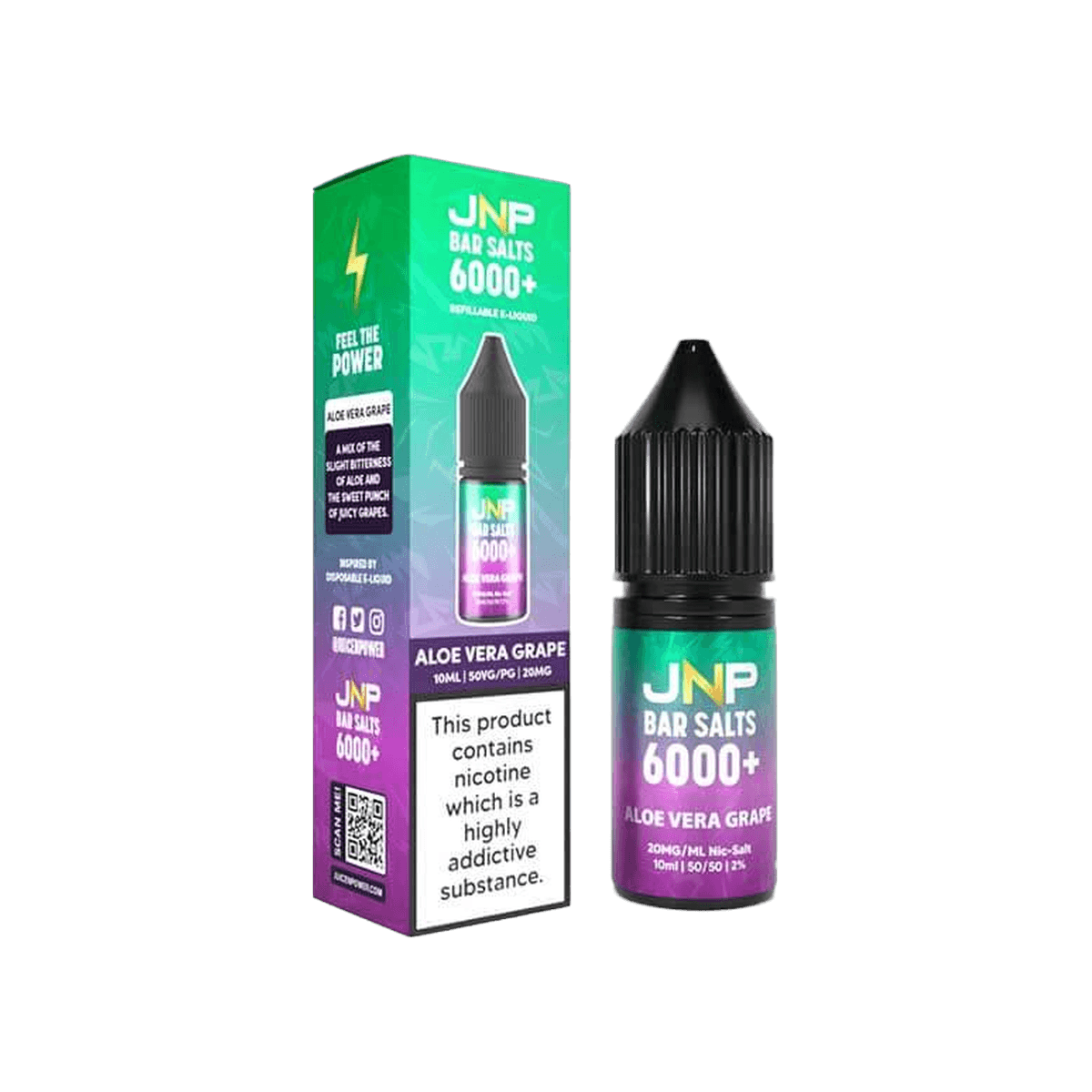 Aloe Vera Grape Bar Salts Nic Salt E-Liquid by Juice N Power