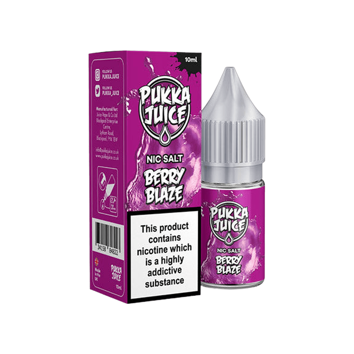 Berry Blaze Nic Salt E-Liquid by Pukka Juice - E-Liquids