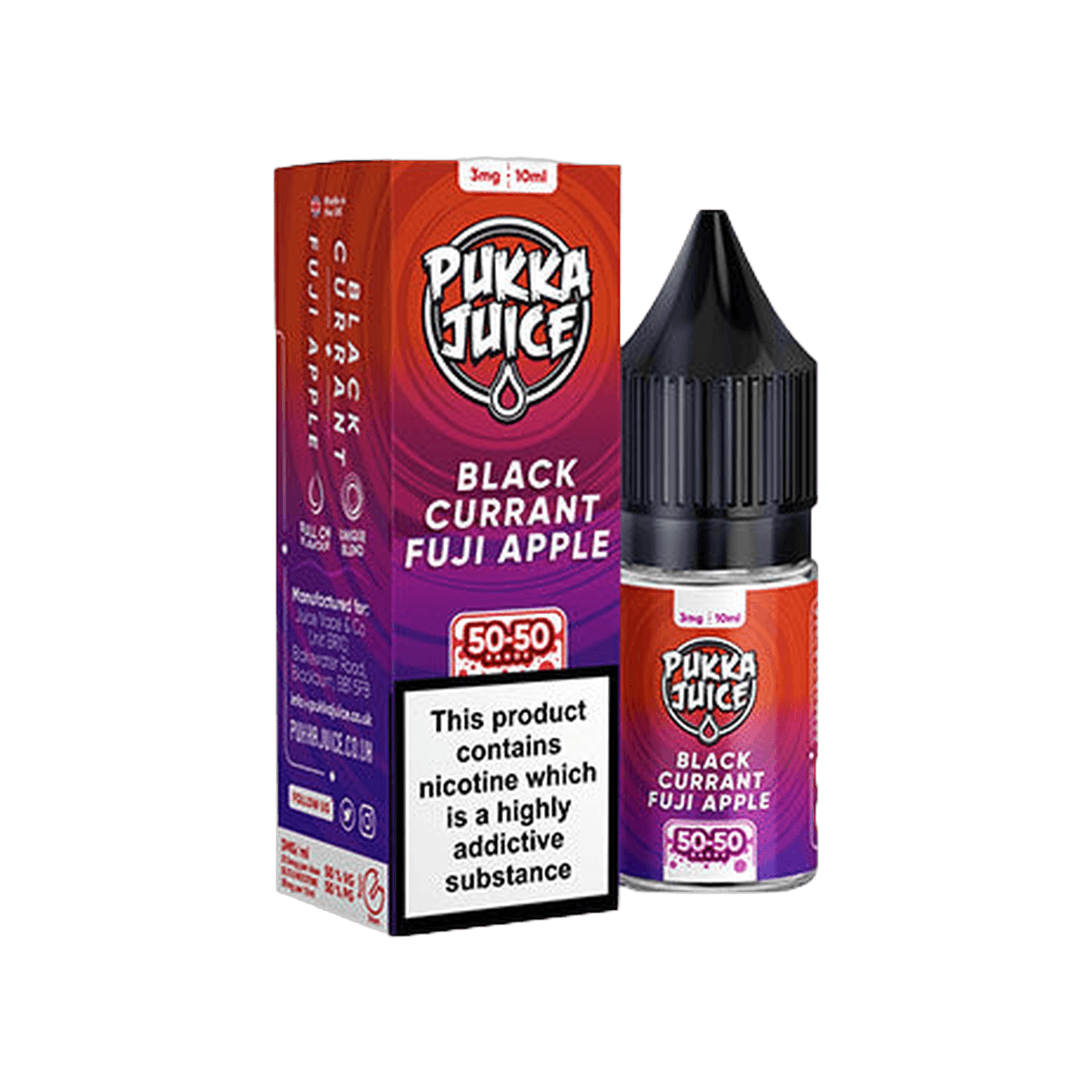Blackcurrant Fuji Apple 50/50 E-Liquid by Pukka Juice