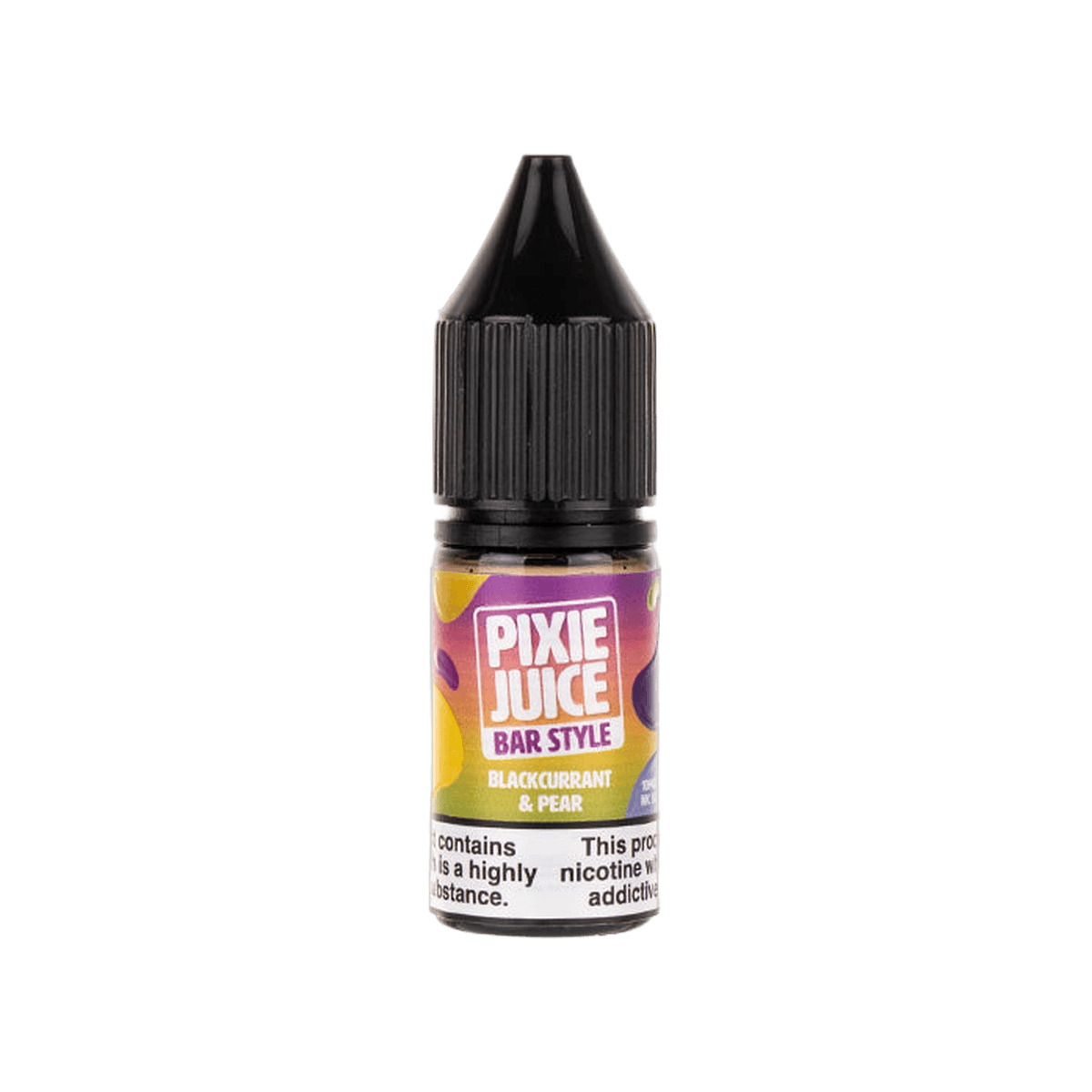 Blackcurrant & Pear Bar Style Nic Salt E-Liquid by Pixie Juice