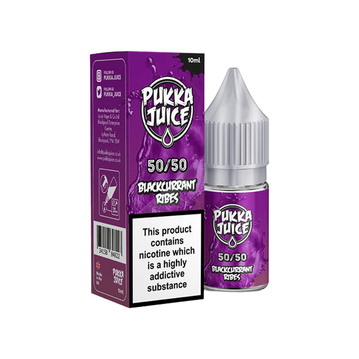 Blackcurrant Vibes 50 50 E-Liquid by Pukka Juice - E-Liquids