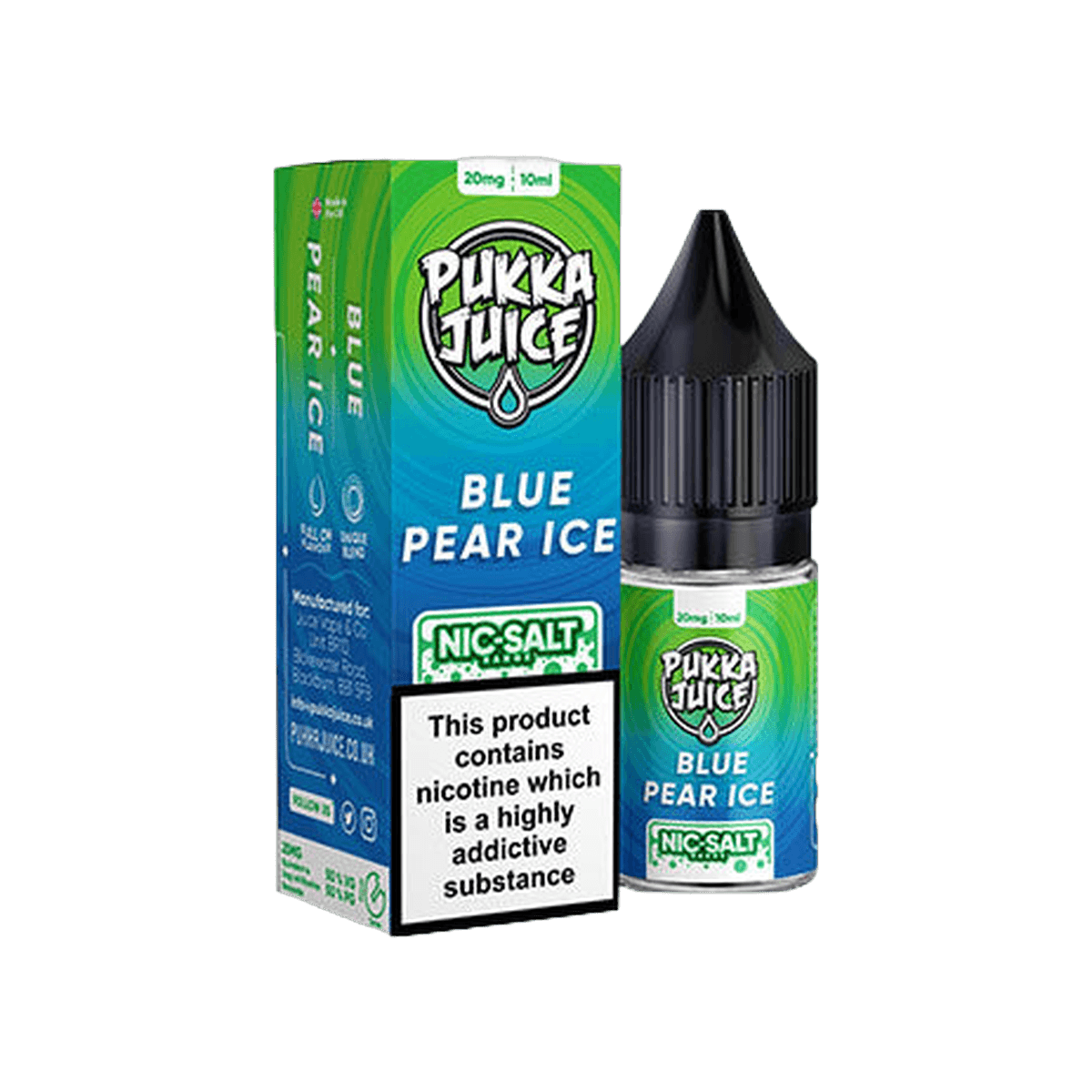 Blue Pear Ice Nic Salt E-Liquid by Pukka Juice - E-Liquids
