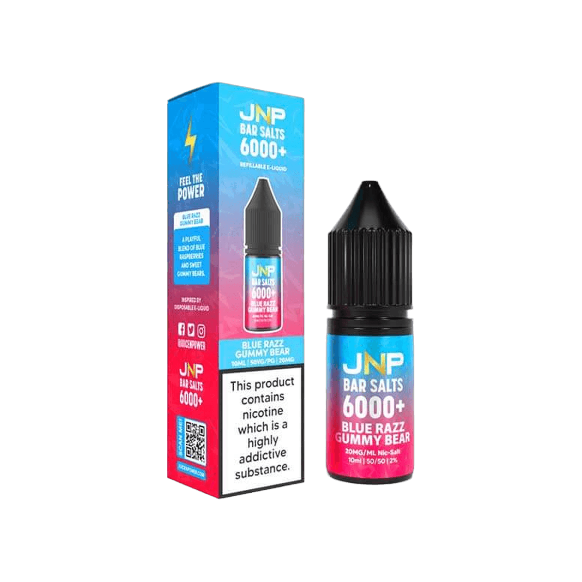 Blue Razz Gummy Bear Bar Salts Nic Salt E-Liquid by Juice N Power - E-Liquids