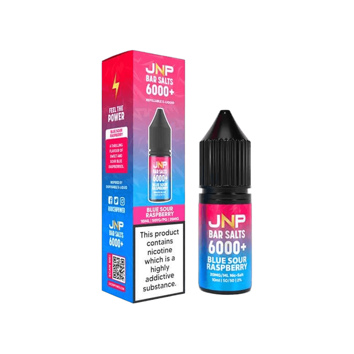 Blue Sour Raspberry Bar Salts Nic Salt E-Liquid by Juice N Power - E-Liquids
