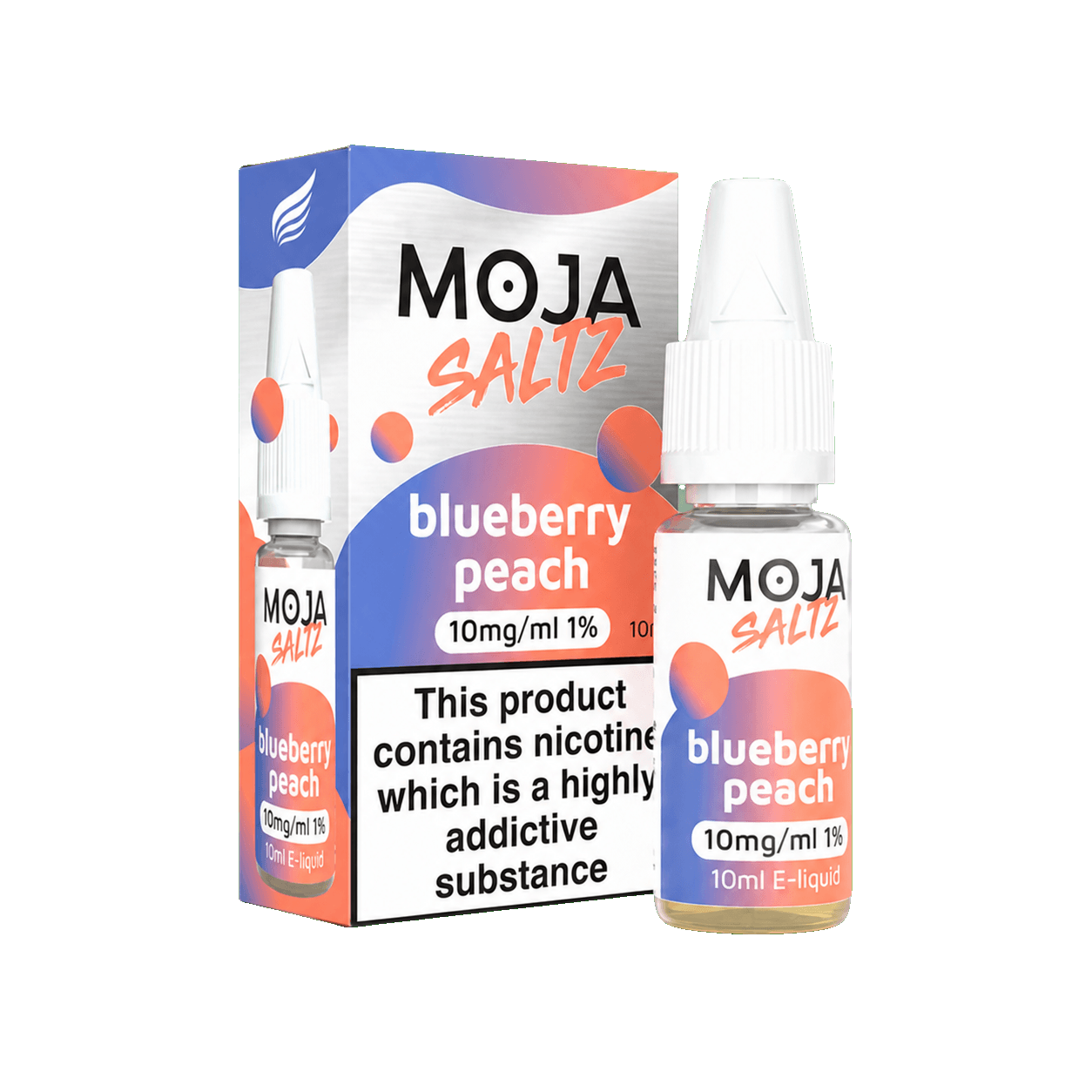 Blueberry Peach Nic Salt E-Liquid by Moja Saltz