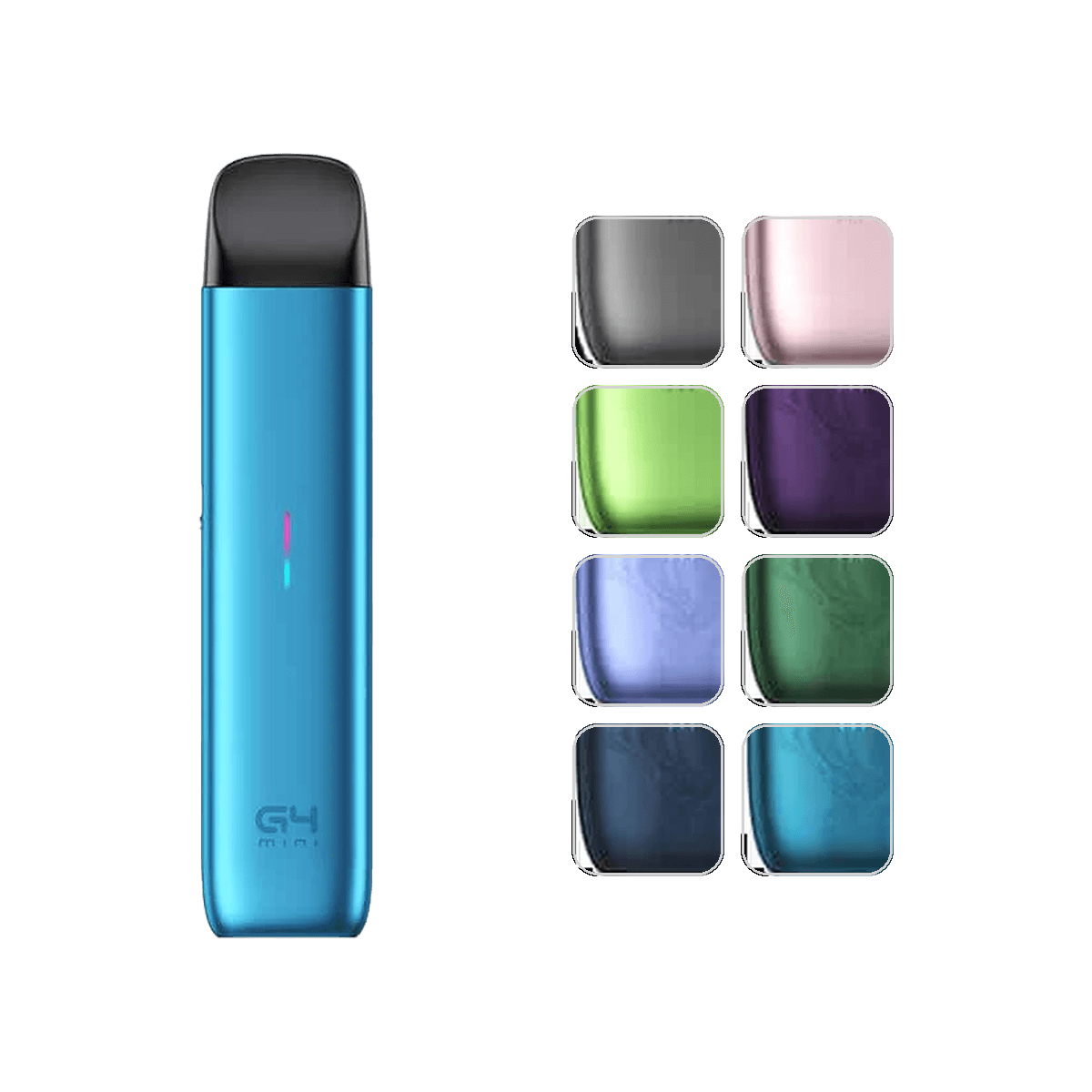 Uwell Caliburn G4 Mini Pod Kit shown in Lake Blue with twelve colour options