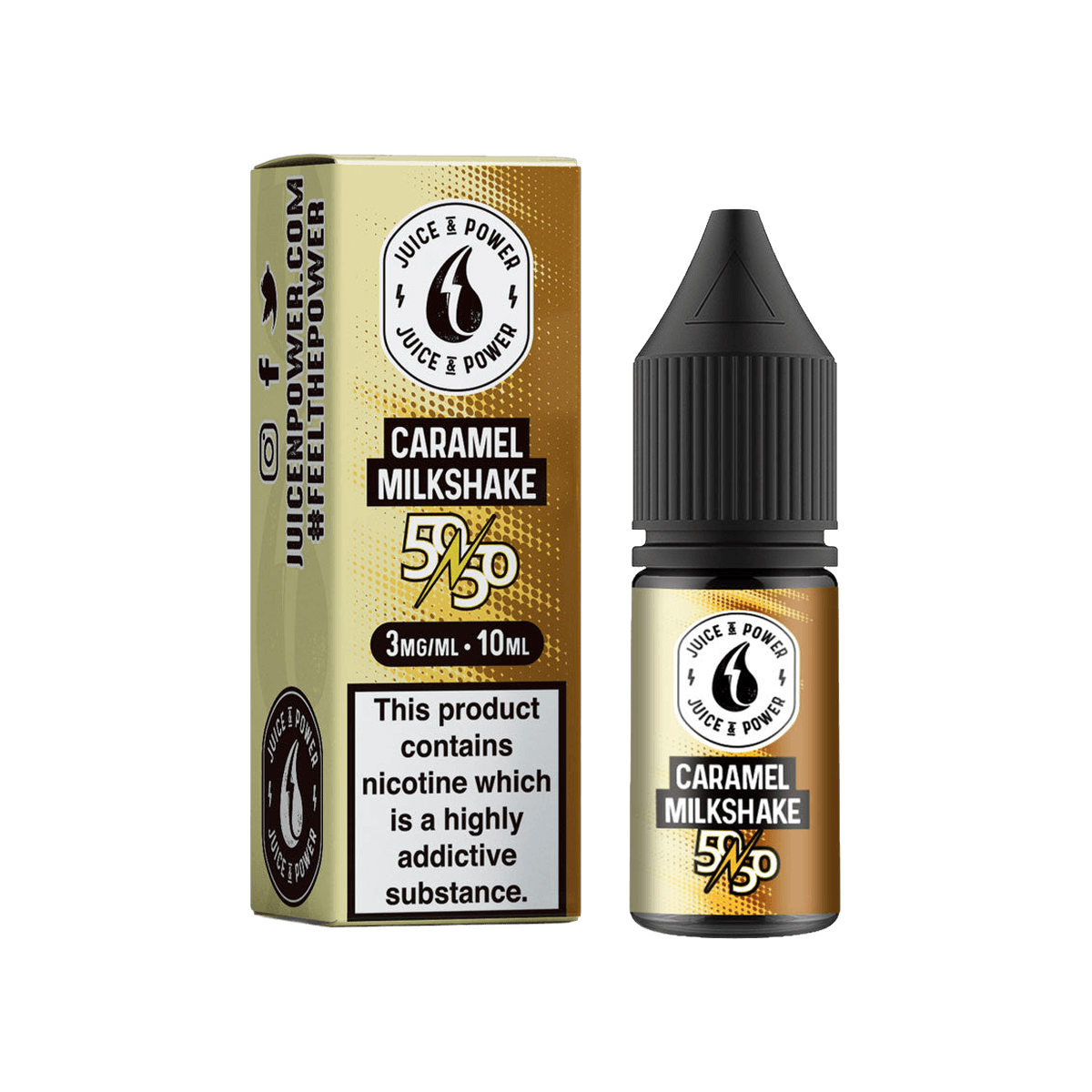 Caramel Milkshake 50/50 E-Liquid by Juice N Power