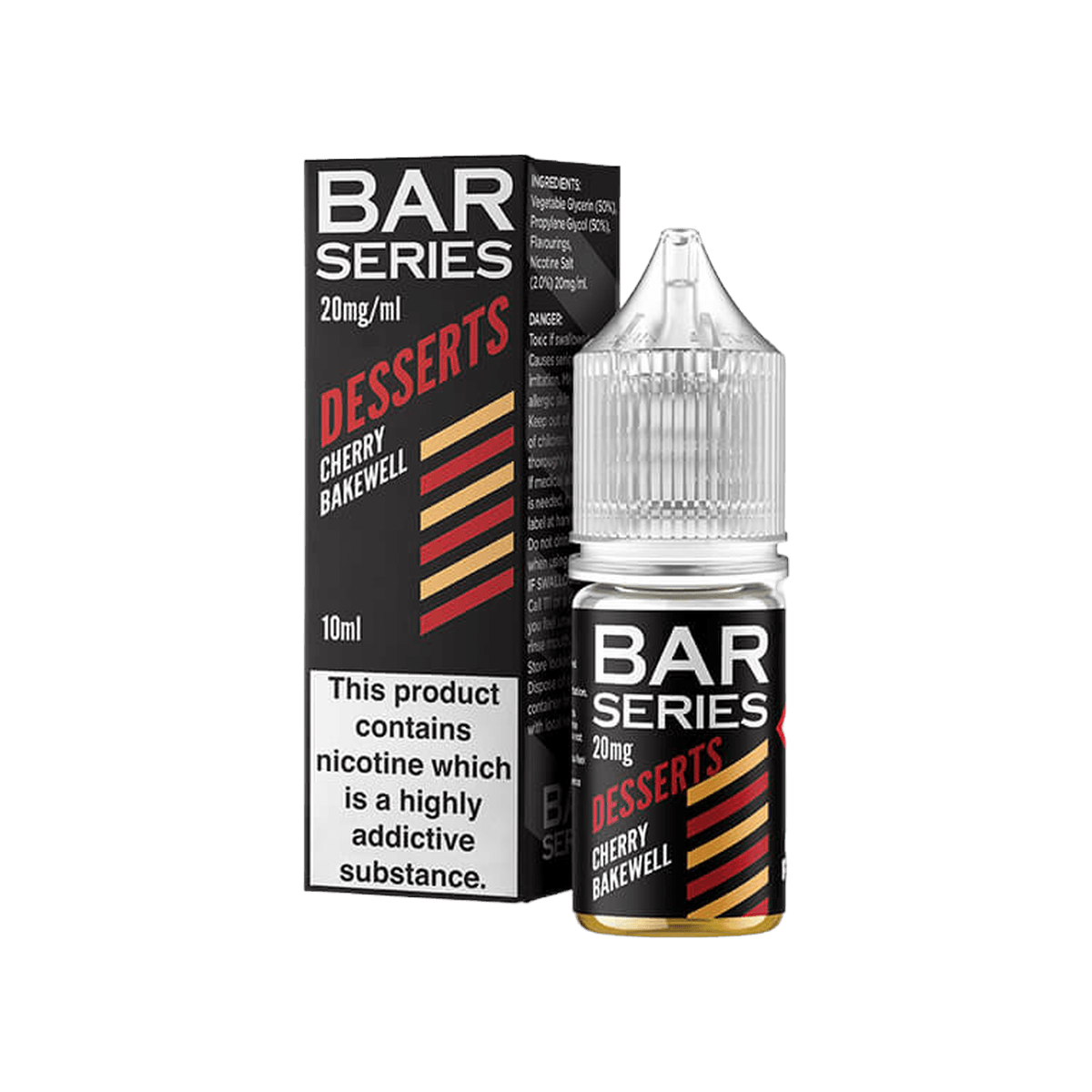 Cherry Bakewell Nic Salt E-Liquid by Bar Series Desserts