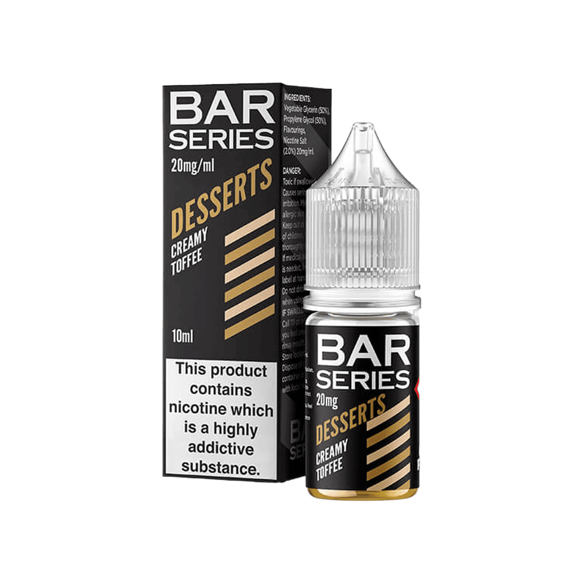 Creamy Toffee Nic Salt E-Liquid by Bar Series Desserts - E-Liquids