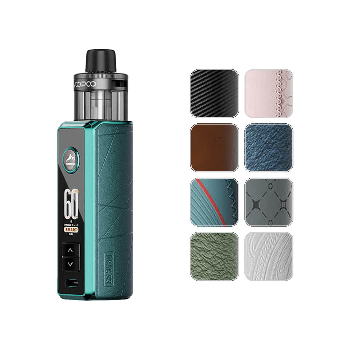 Voopoo Drag S3 Pod Kit with colour swatches