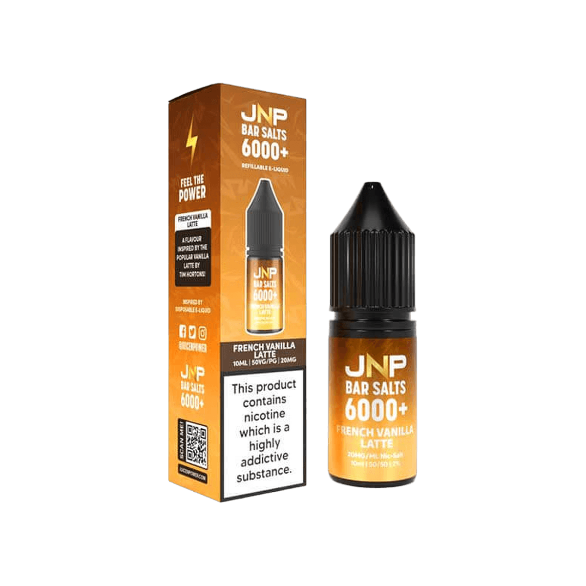 French Vanilla Latte Bar Salts Nic Salt E-Liquid by Juice N Power