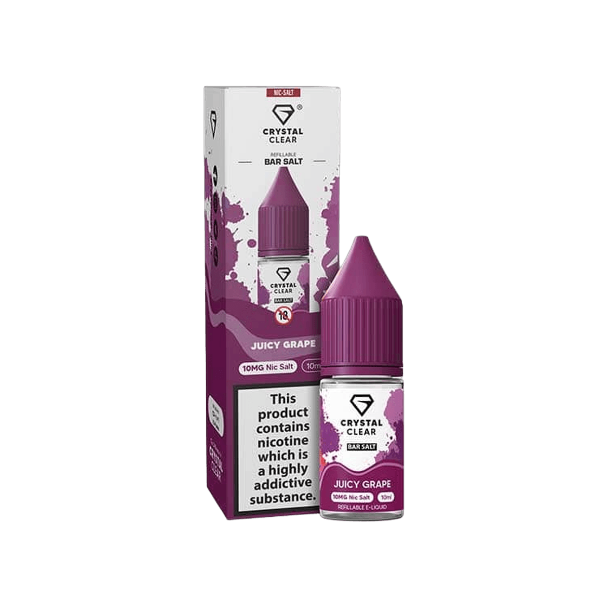 Juicy Grape Nic Salt E-Liquid by Crystal Clear