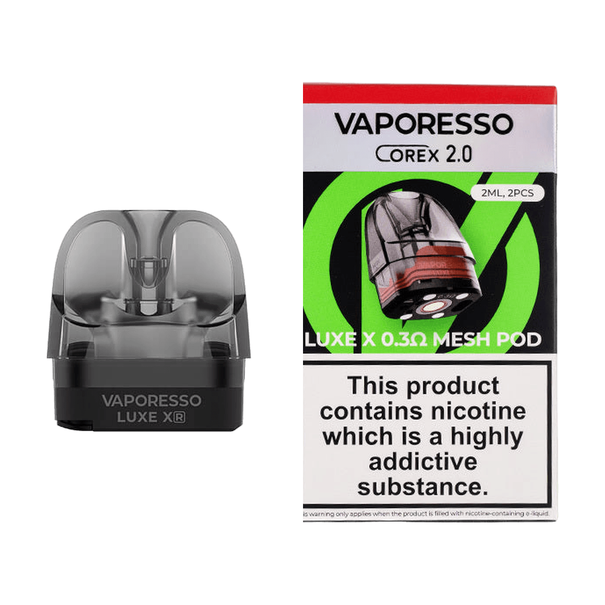 Vaporesso Luxe X and XR replacement pod with retail box