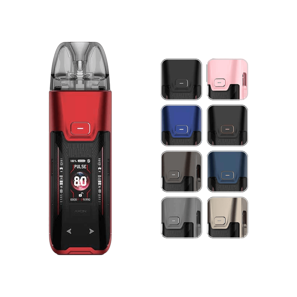Vaporesso Luxe XR Max 2 Pod Kit with colour swatches